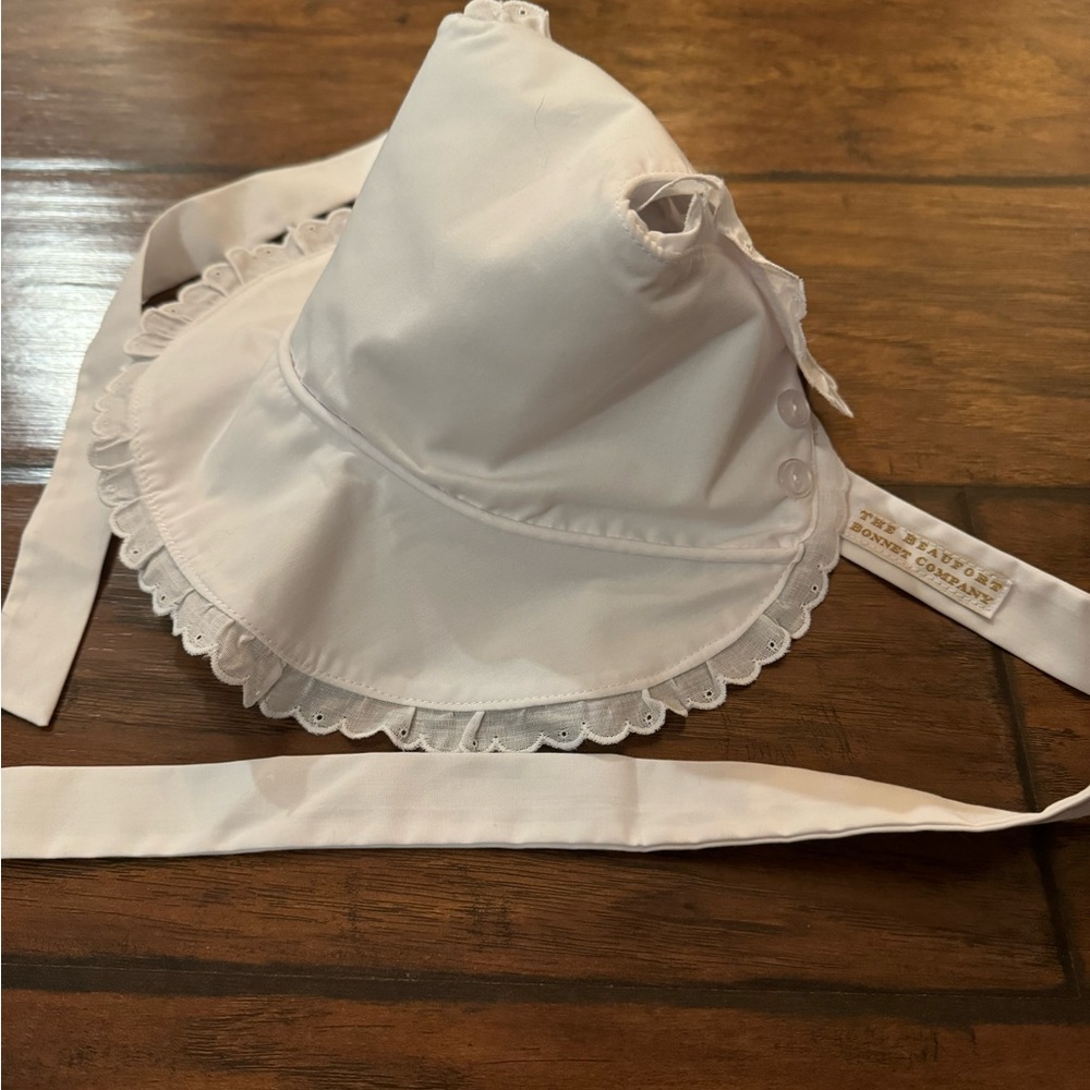 The Beaufort bonnet company white baby bonnet